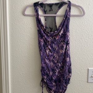 Guess top purple open back S